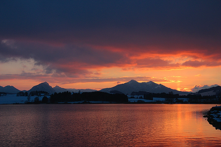 Abendrot am Hopfensee